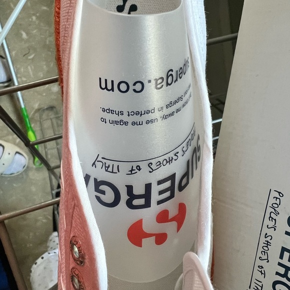 Superga 2790 White with rainbow trim platform shoe - Picture 2 of 9